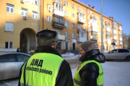 Екатеринбург. Группа добровольных народных дружинников во время охраны обшественного порядка в городе