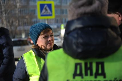 Екатеринбург. Группа добровольных народных дружинников во время охраны обшественного порядка в городе