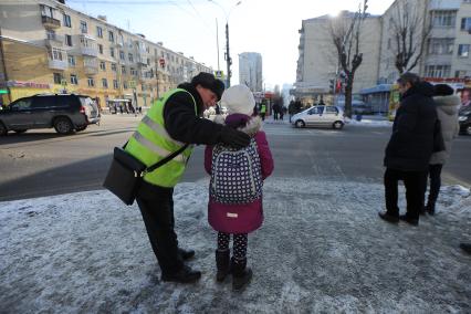 Екатеринбург. Группа добровольных народных дружинников во время охраны обшественного порядка в городе