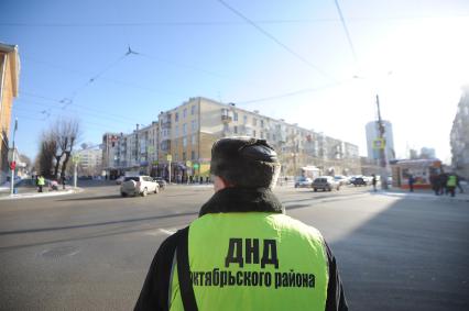 Екатеринбург. Группа добровольных народных дружинников во время охраны обшественного порядка в городе