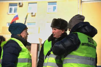 Екатеринбург. Группа добровольных народных дружинников во время охраны обшественного порядка в городе