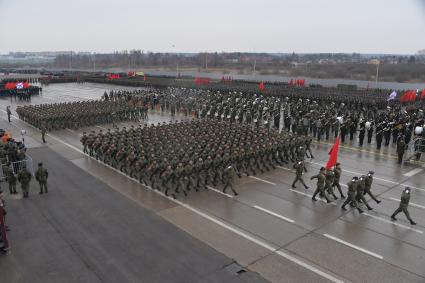 Московская область. Во время репетиции парада Победы на  военном полигоне `Алабино`.