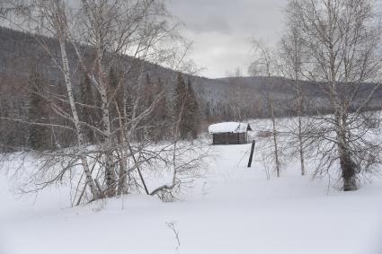 Красноярский край, пос. Бурный.  Вид на окрестности поселка.