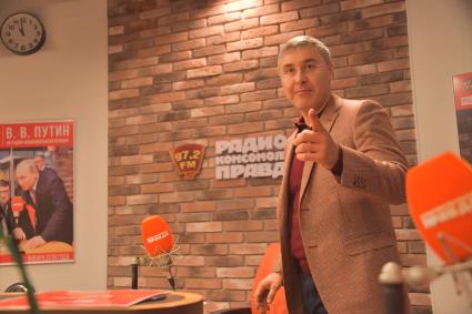 Москва. Министр науки и высшего образования Валерий Фальков на радио `Комсомольская правда`.