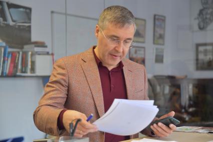 Москва. Министр науки и высшего образования Валерий Фальков в редакции `Комсомольской правды`.