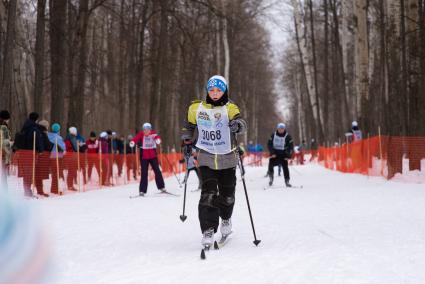 Самара. Участник  массовой лыжной гонки `Лыжня России-2020 `.