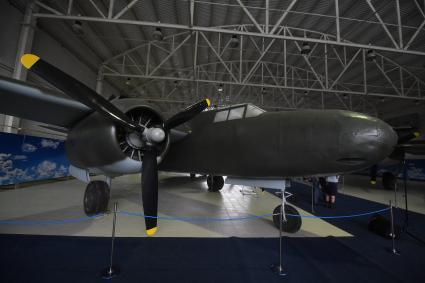 Московская область, Монино. Штурмовик-бомбардировщик А-20G `Дуглас`на открытии экспозиции `Самолеты Великой Отечественной войны` в Центральном музее Военно-воздушных сил в Монине.