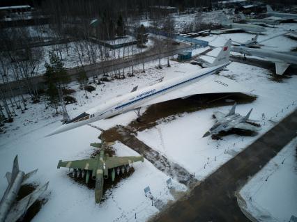 Московская область, Монино.  Самолет Ту-144С в экспозиции  самолетов в Центральном музее Военно-воздушных сил в Монине.