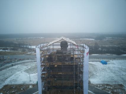 Ржевская область. Подготовка Ржевского мемориала Советскому солдату к открытию.