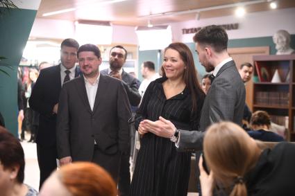 Москва.  Заместитель мэра по вопросам социального развития Анастасия Ракова в новом социальном центре `Мой социальный центр` для пенсионеров  на улице Сергия Радонежского.