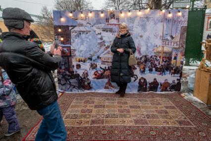 Санкт-Петербург. Во время праздничных гуляний в честь Широкой Масленицы.