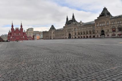 Москва. Пустая Красная площадь.