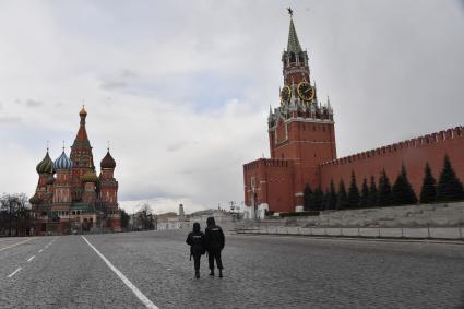 Москва. Пустая Красная площадь.