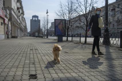 Екатеринбург. Горожане во время режима самоизоляции, введеного из-за распространения коронавирусной инфекции COVID-19