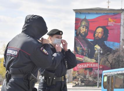 Москва. Сотрудники полиции.