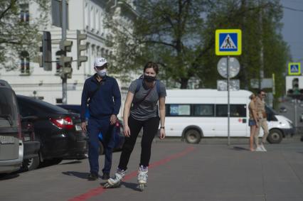 Екатеринбург. Горожане во время режима самоизоляции, введеного для нераспространения новой коронавирусной инфекции COVID-19