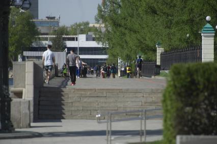 Екатеринбург. Горожане во время режима самоизоляции, введеного для нераспространения новой коронавирусной инфекции COVID-19