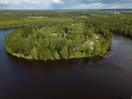 Московская область. Вид сверху на  Луковое озеро Ногинского района.