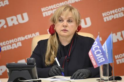 Москва. Председатель Центральной избирательной комиссии (ЦИК) РФ Элла Памфилова в редакции `Комсомольская правда`.