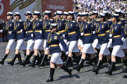 Москва.   Военнослужащие во время военного парада в ознаменование 75-летия Победы в Великой Отечественной войне 1941-1945 годов на Красной площади.