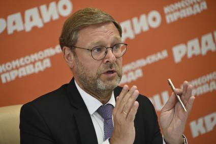 Москва. Председатель комитета Совета Федерации по международным делам Константин Косачев в редакции `Комсомольская правда`.