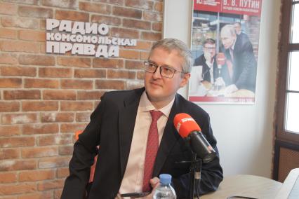 Москва. Временно исполняющий обязанности губернатора Камчатского края Владимир Солодов на радио `Комсомольская правда`.