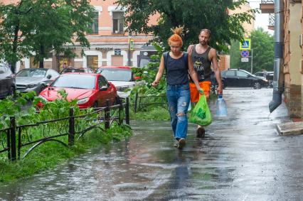 Санкт-Петербург. Во время дождя .