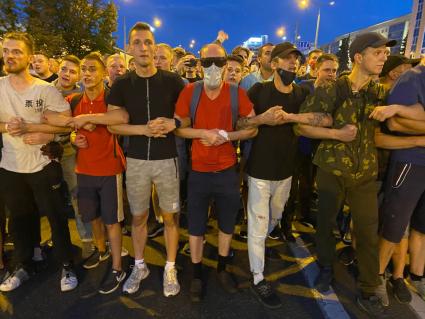 Белоруссия. Минск. Акция протеста в Минске после президентских выборов.