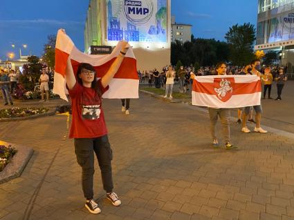 Белоруссия. Минск. Акция протеста в Минске после президентских выборов.