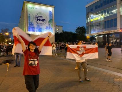 Белоруссия. Минск. Акция протеста в Минске после президентских выборов.