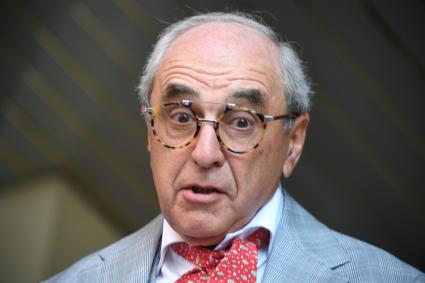 Москва. Адвокат семьи погибшего Сергея Захарова Александр Добровинский перед началом слушаний в Пресненском суде по делу о ДТП со смертельным исходом.