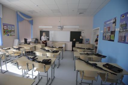 Екатеринбург. Класс ОБЖ в среднеобразовательной школе, открытой после реконструкции