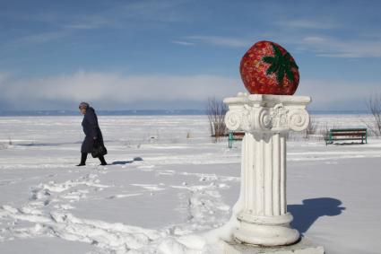 Иркутская область. г.Байкальск. Памятник клубнике.