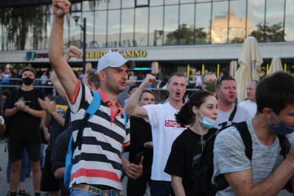 Минск. Митинг против результатов выборов президента Белоруссии.