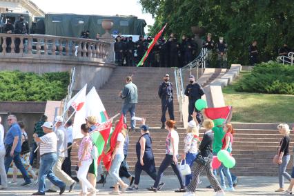 Минск. Митинг в поддержку президента Белоруссии Александра Лукашенко прошел на площади Независимости.