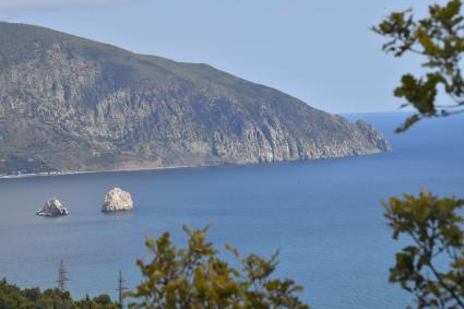 Республика Крым. Ялта. Вид на гору Аю-Даг.