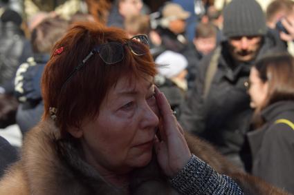 Москва. Церемония открытия мемориальной доски певцу, депутату Государственной думы РФ Иосифу Кобзону на фасаде здания Российской академии музыки имени Гнесиныхеремония.