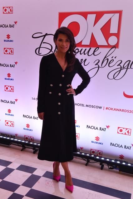 Москва. Актриса Екатерина Волкова на церемонии вручения премии журнала OK! Awards `Больше чем звезды`.