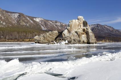 Бурятия, Байкал. Лед на озере.