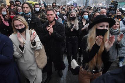 Москва. Церемония прощания с художественным руководителем Театра Романа Виктюка, режиссером Романом Виктюком.