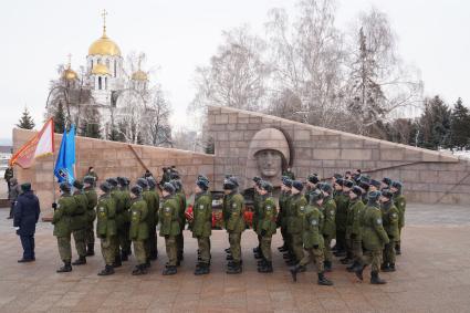 Самара. Военнослужащие во время празднования Дня защитника Отечества.