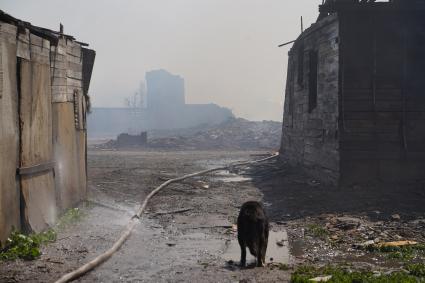 Самарская область, п. Яицкое. После тушения  пожара в частных домах.
