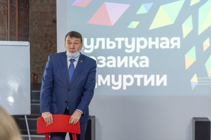 Ижевск. Встреча с министром культуры Удмуртии Владимиром Соловьевым в Штабе городских проектов `Лифт`.
