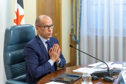 Ижевск. Встреча с главой Республики Удмуртия Александром Бречаловым .