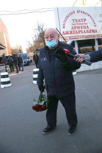 Московский драматический театр под руководством Армена Джигарханяна. Прощание с актером, режиссером Арменом Джигарханяном. 2020. На снимке: продюсер Марк Рудинштейн