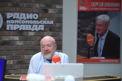 Москва. Председатель комитета Государственной думы РФ по госстроительству и законодательству Павел Крашенинников на радио `Комсомольская правда`.