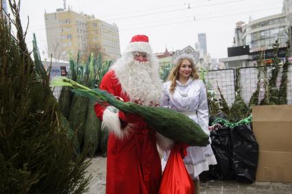 Екатеринбург. Елочный базар на одной из центральных улиц города