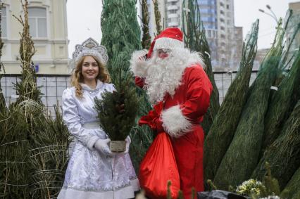 Екатеринбург. Елочный базар на одной из центральных улиц города