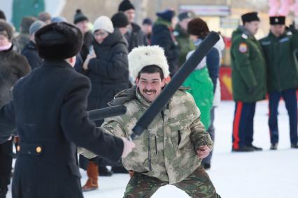 Красноярский край. с. Сухобузимское. Народные гуляния в честь празднования Широкой Масленицы.