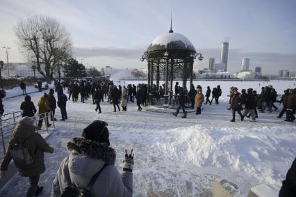 Екатеринбург. Несанкционированное шествие сторонников оппозиционера Алексея Навального